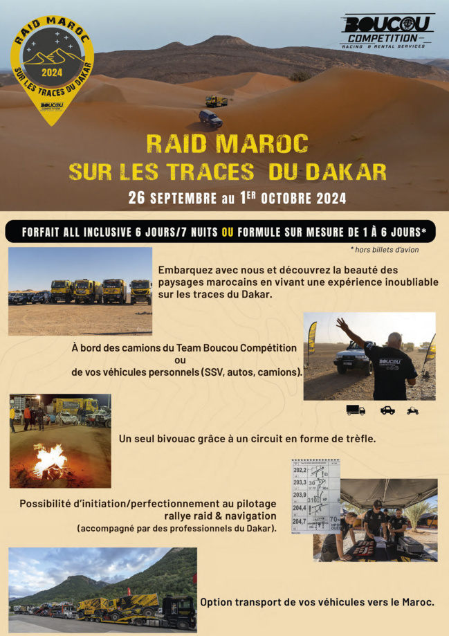 Les raids du second semestre 2024